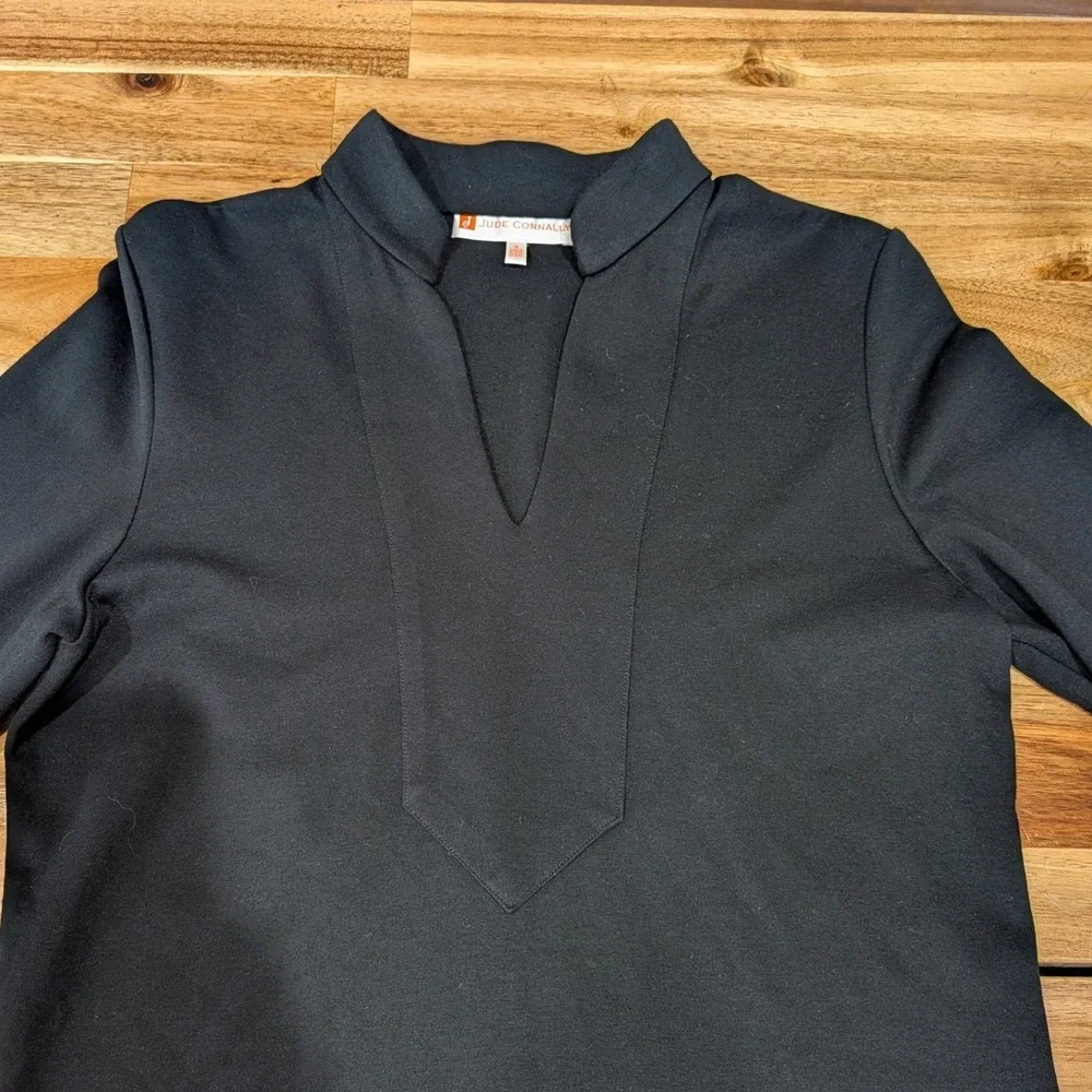 Jude Connally Tunic Top Small Black Chris Top Jude‎ Cloth Stretchy USA